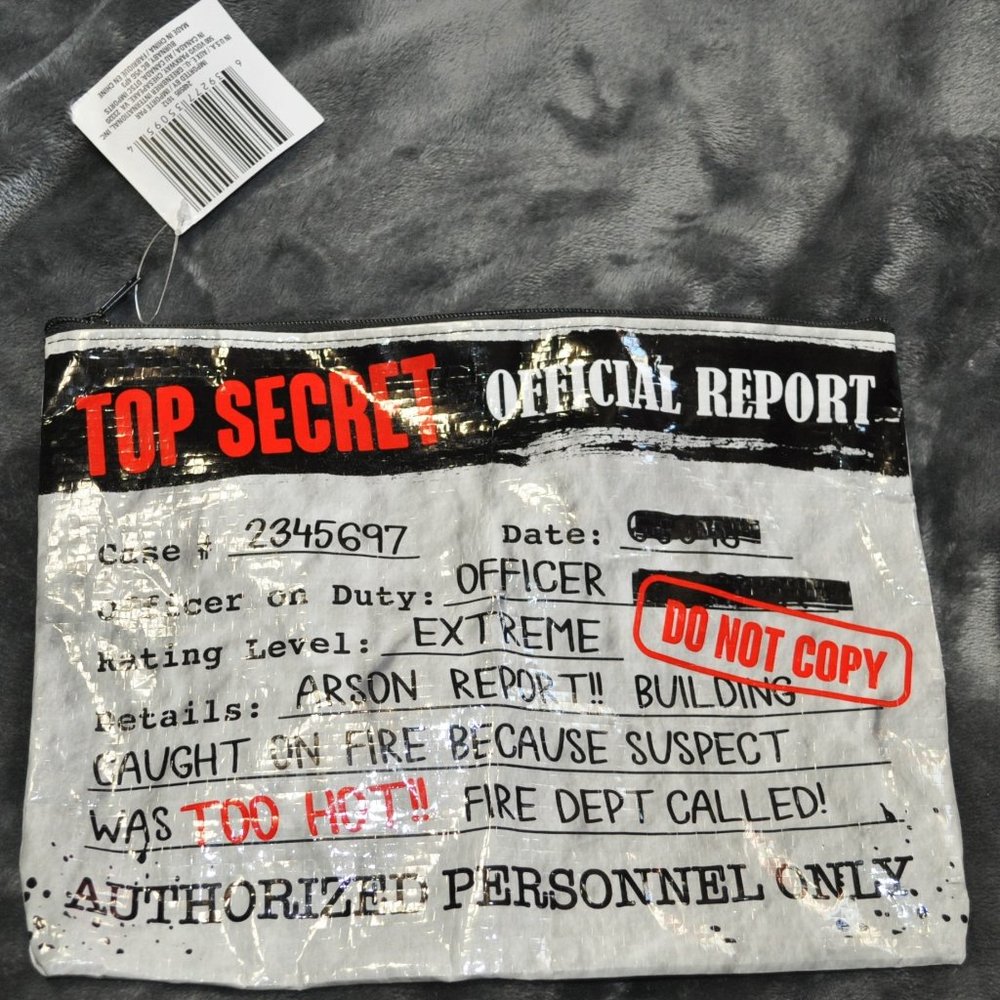 3 for $24 Greenbrier top secret police case fire! makeup cosmetic bag NWT (22G)